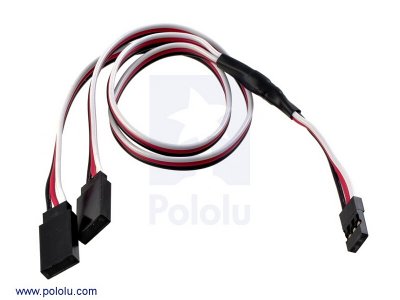 Servo Y Splitter Cable 12" Female - 2x Male