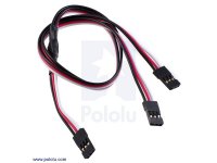 Servo Y Splitter Cable 12" Female - 2x Female