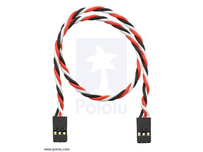 Twisted Servo Extension Cable 12" Female - Female