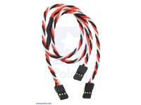 Twisted Servo Y Splitter Cable 12" Female - 2x Female