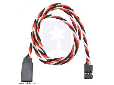 Twisted Servo Extension Cable 24" Male - Female