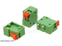 Screwless Terminal Block: 2-Pin, 0.1" Pitch, Side Entry (3-Pack)