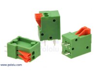 Screwless Terminal Block: 2-Pin, 0.1" Pitch, Top Entry (3-Pack)