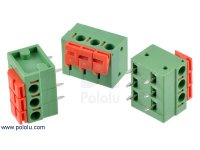 Screwless Terminal Block: 3-Pin, 0.2" Pitch, Side Entry (3-Pack)