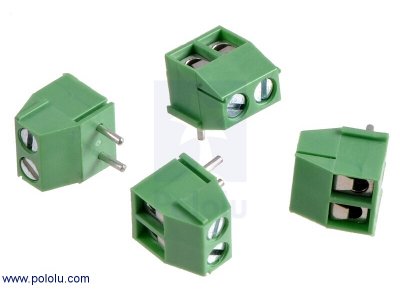 Screw Terminal Block: 2-Pin, 3.5 mm Pitch, Top Entry (4-Pack)