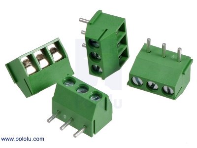 Screw Terminal Block: 3-Pin, 3.5 mm Pitch, Top Entry (4-Pack)