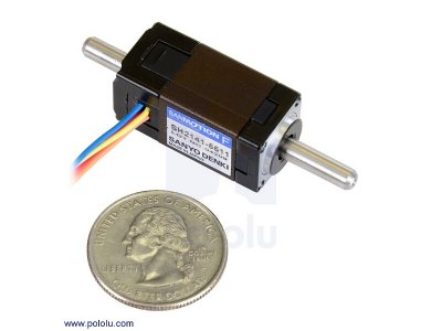 Sanyo Miniature Stepper Motor: Bipolar, 200 Steps/Rev, 14x30mm,