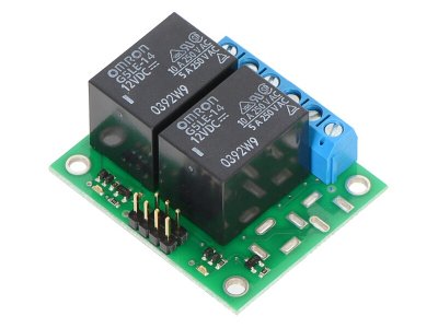 Pololu Basic 2-Channel SPDT Relay Carrier with 12VDC Relays (Ass