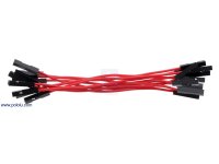 Premium Jumper Wire 10-Pack F-F 3" Red