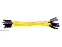 Premium Jumper Wire 10-Pack F-F 3" Yellow