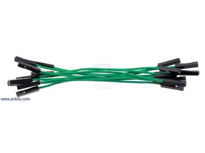 Premium Jumper Wire 10-Pack F-F 3" Green