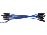 Premium Jumper Wire 10-Pack F-F 3" Blue