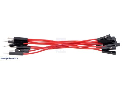 Premium Jumper Wire 10-Pack M-F 3" Red