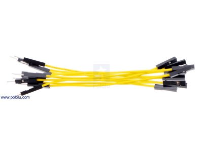 Premium Jumper Wire 10-Pack M-F 3" Yellow