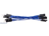 Premium Jumper Wire 10-Pack M-F 3" Blue