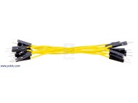 Premium Jumper Wire 10-Pack M-M 3" Yellow
