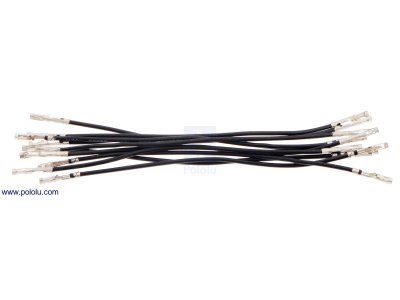 Wires with Pre-crimped Terminals 10-Pack F-F 3" Black