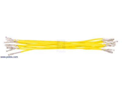 Wires with Pre-crimped Terminals 10-Pack F-F 3" Yellow