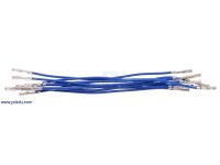 Wires with Pre-crimped Terminals 10-Pack F-F 3" Blue