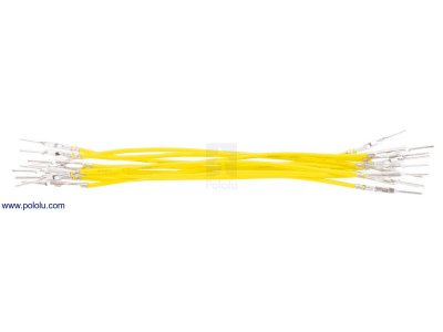 Wires with Pre-crimped Terminals 10-Pack M-M 3" Yellow