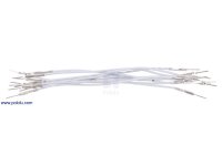 Wires with Pre-crimped Terminals 10-Pack M-M 3" White