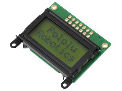 8×2 Character LCD - Black Bezel (Parallel Interface)