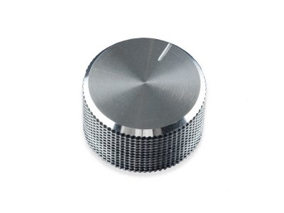 Silver Metal Knob - 14x24mm