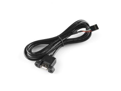 Panel Mount USB to 4-pin Female Header Cable - 6'