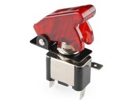 Toggle Switch and Cover - Illuminated (Red)