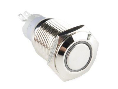 Metal Pushbutton - Momentary (16mm, White)