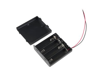 Battery Holder 4xAA with Cover and Switch