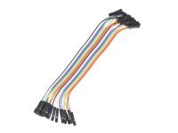 Jumper Wires - Connected 6" (F/F, 20 pack)