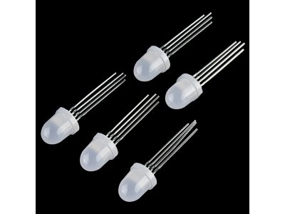 LED - RGB Addressable, PTH, 8mm (5 Pack)