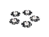 LED - 3W Aluminum PCB (5 Pack, Red)