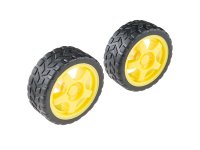 Wheel - 65mm (Rubber Tire, Pair)