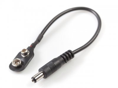 Adaptador 9V a Jack Alimentaci�n 5.5x2.1mm Positivo Interior