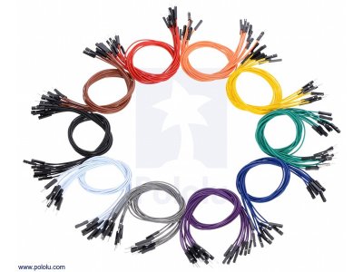 Jumper Wire 50 Piece Rainbow Assortment M-M 150mm