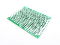 Placa perforada topos paso 2,54mm 50x70 mm 2 caras verde