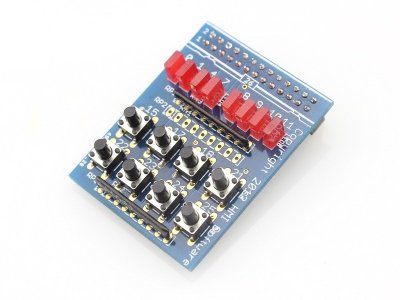 8 Led 8 Button Board for Raspberry Pi