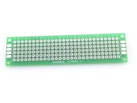 Placa perforada topos paso 2,54mm 20x80 mm 2 caras verde