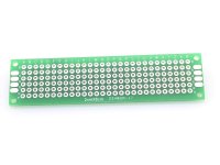 Placa perforada topos paso 2,54mm 20x80 mm 2 caras verde