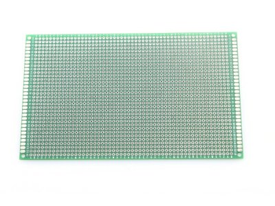 Placa perforada topos paso 2,54mm 90x150 mm 2 caras verde