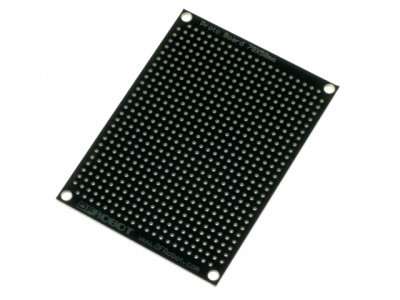 Placa perforada topos paso 2,54mm. 58x79 mm 1 cara negra