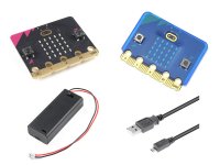 Kit Micro:bit V2 con Funda Protectora Cable y Portapilas