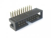 Conector macho acodado para cable plano 14 hilos