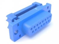 SUB-D Recto 9 pines hembra para cable plano