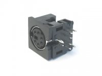 Conector Mini DIN 4P Hembra Acodado CI