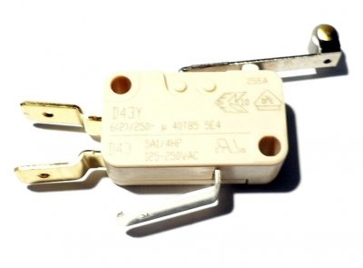 Interruptor final de recorrido 29x10 mm con rueda 250 VAC