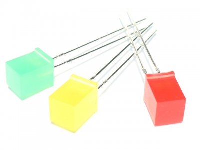 Led cuadrado 5x5 mm rojo