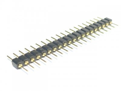 Tira de pines macho torneados 20 pines paso 2,54 mm